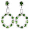 Image 1 : NATURAL AAA GREEN CHROME DIOPSIDE Earrings