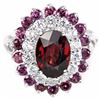 Image 1 : NATURAL PURPLISH PINK RHODOLITE GARNET Ring