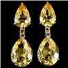 Image 1 : NATURAL  ORANGISH YELLOW CITRINE Earrings