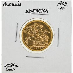 1903-M Australia Gold Sovereign Coin