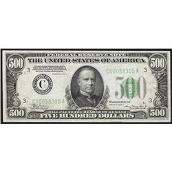 1934A $500 Federal Reserve Note Philadelphia