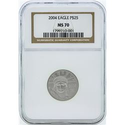 2004 $25 American Platinum Eagle Coin NGC MS70