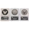 Image 2 : Set of (3) 2006-W $1 American Silver Eagle Coins NGC PF69/MS69