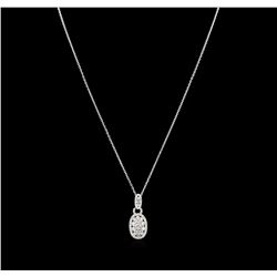 14KT White Gold 1.15ctw Diamond Pendant With Chain