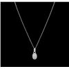 Image 1 : 14KT White Gold 1.15ctw Diamond Pendant With Chain