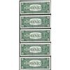 Image 2 : Lot of (5) Consecutive 1957 $1 Silver Certificate Notes Uncirculated