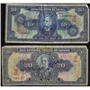 Image 1 : Set of (2) $10, $20 Republica Dos Estados Unidos Do Brasil Notes