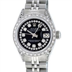 Rolex Stainless Steel 1.00ctw Diamond Datejust Ladies Wristwatch