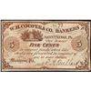 Image 1 : 1863 Five Cents W.H. Cooper & Co. Bankers Obsolete Note