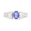 Image 1 : 14KT White Gold Ladies 0.87ct Sapphire and Diamond Ring