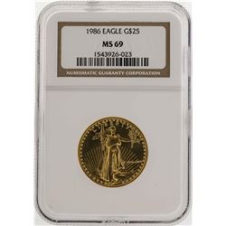 1986 $25 American Gold Eagle Coin NGC MS69