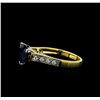 Image 3 : 18KT Two Tone Gold 2.82ct Blue Sapphire and Diamond Ring