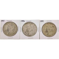 Lot of (3) Assorted Date $1 Morgan Silver Dollar Coins