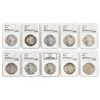 Image 1 : Lot of (10) Assorted $1 Morgan Silver Dollar Coins NGC MS64