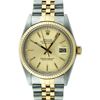 Image 1 : Rolex Mens Two Tone 14KT Yellow Gold Datejust Wristwatch