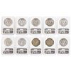 Image 2 : Lot of (10) Assorted $1 Morgan Silver Dollar Coins NGC MS63 & MS64