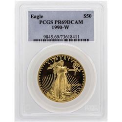 1990-W $50 American Gold Eagle Proof Coin PCGS PR69DCAM