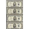 Image 1 : Lot of (4) 1953 $5 Silver Certificate Notes