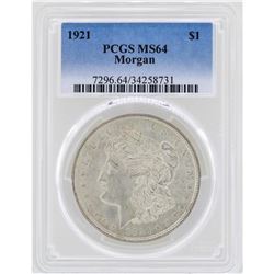 1921 $1 Morgan Silver Dollar Coin PCGS MS64