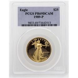 1989-P $25 American Gold Eagle Proof Coin PCGS PR69DCAM