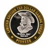 Image 1 : .999 Silver Pioneer Hotel & Gambling Hall $10 Casino Limited Edition Gaming Toke