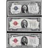 Image 1 : Lot of 1928 $1 Silver Certificate and 1928 $2/$5 Legal Tender Notes