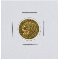 1914-D $2 1/2 Indian Head Quarter Eagle Gold Coin