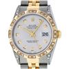 Image 1 : Rolex Mens Two Tone 18KT Yellow Gold Diamond Datejust Wristwatch