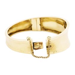 18KT Yellow Gold Tapered Bangle Bracelet