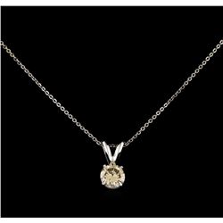 14KT White Gold 0.75ctw Diamond Pendant With Chain