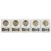 Image 2 : Lot of (5) 1922 $1 Peace Silver Dollar Coins NGC MS63