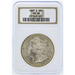 1880-S $1 Morgan Silver Dollar Coin NGC MS64