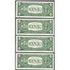 Image 2 : Lot of (4) Consecutive 1957 $1 Silver Certificate Notes Uncirculated