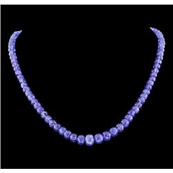 14KT Yellow Gold 143.00ctw Tanzanite Necklace