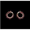 Image 1 : 14KT Rose Gold 1.00ctw Ruby and Diamond Earrings