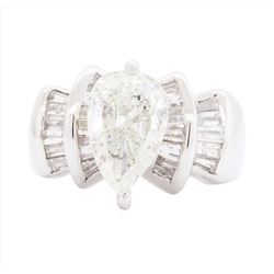 14KT White Gold Ladies 3.07ctw Diamond Ring