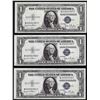 Image 1 : Lot of (3) 1935D $1 Silver Certificate Notes with LOW SERIAL Numbers