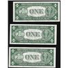 Image 2 : Lot of (3) 1935D $1 Silver Certificate Notes with LOW SERIAL Numbers