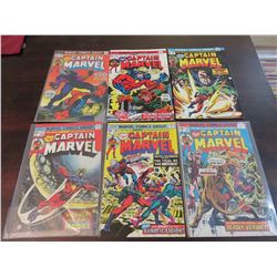Captain Marvel #34 through #39 inclusive