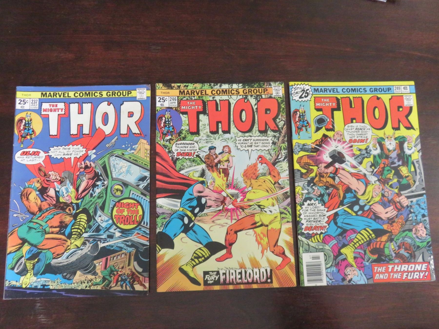 Mighty Thor #237, 246, 249