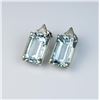 Image 2 : Exquisite earrings featuring two fine matching VVS Aquamarines weighing 23.74