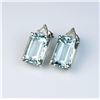 Image 9 : Exquisite earrings featuring two fine matching VVS Aquamarines weighing 23.74