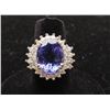 Image 1 : One outstanding ladies ring in 14k white gold set with