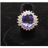 Image 2 : One outstanding ladies ring in 14k white gold set with