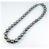 Image 1 : Excellent matching Black Tahitian South Sea Pearls of very good