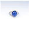 Image 1 : Dazzling ring featuring a Cabochon Tanzanite weighing approx 5.00 carats