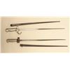Image 2 : Lot of 2 needle bayonets and metal sheaths. Est.: $100-$200.
