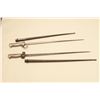 Image 5 : Lot of 2 needle bayonets and metal sheaths. Est.: $100-$200.