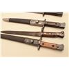 Image 3 : Lot of 5 Enfield short pattern bayonets, 3 with sheaths.