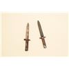 Image 2 : Lot of 2 Italian bayonets with metal sheaths; worn fair